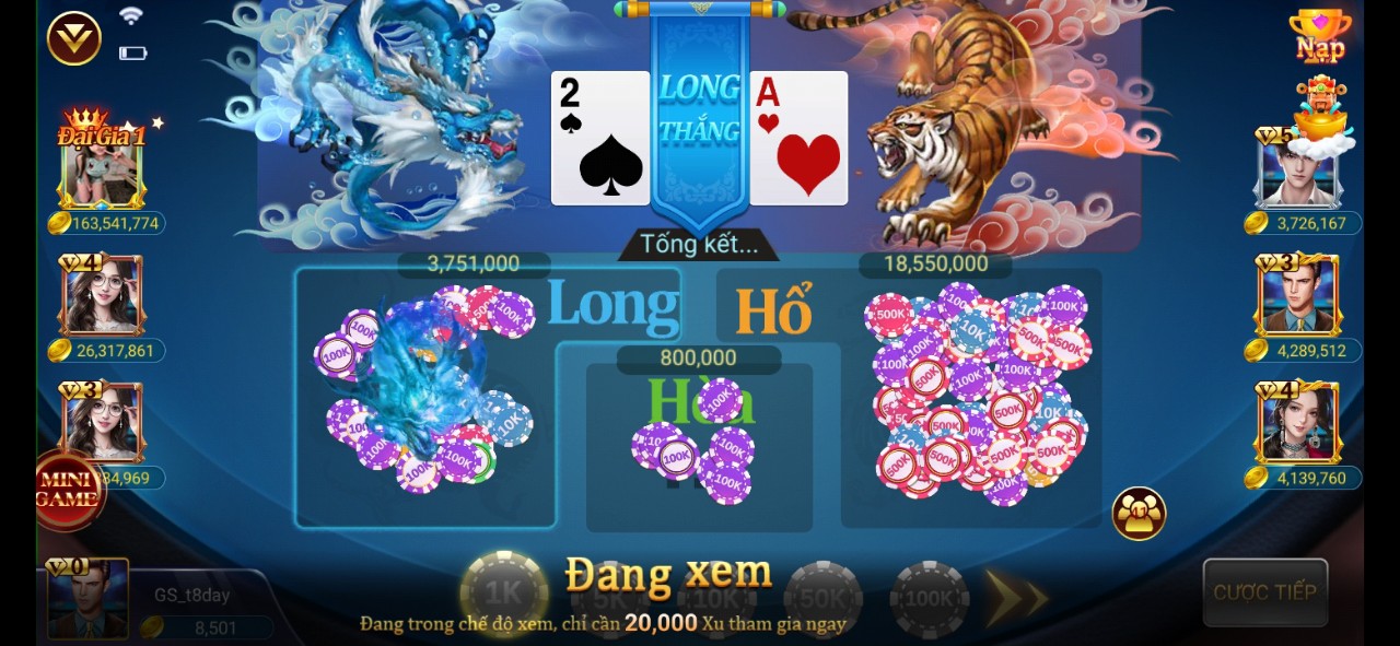 game rồng hổ Bwing